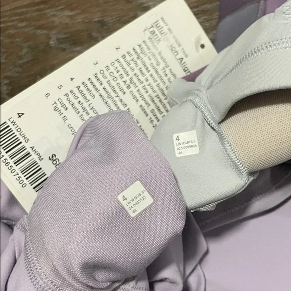 NWT/EUC Lululemon Matching Align Purple Set. Size 4 - Picture 2 of 10